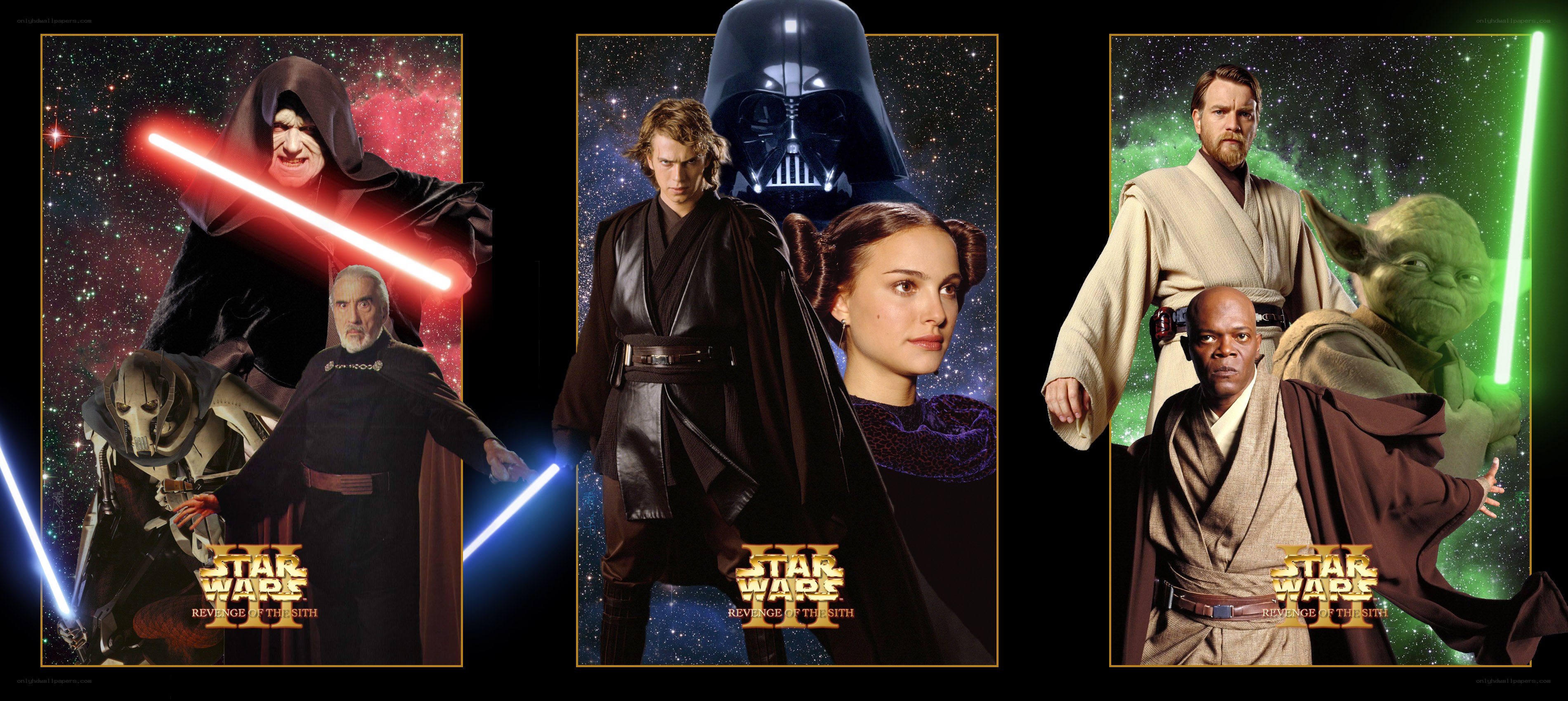 Star Wars Episode III character collage
