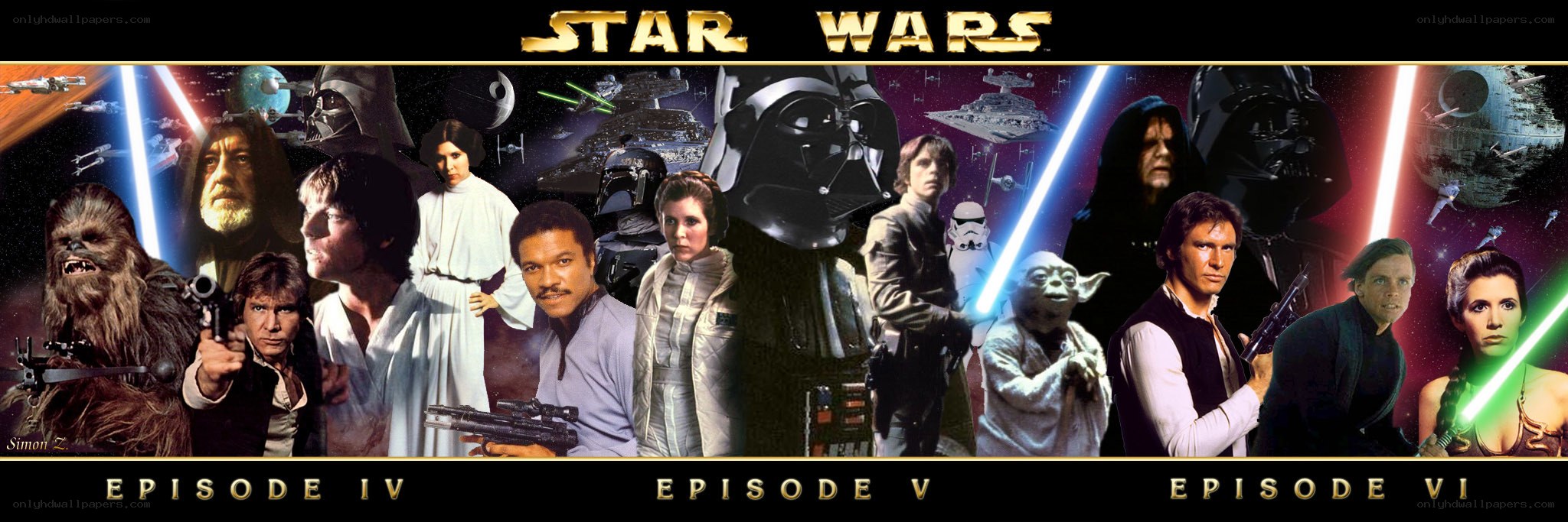 Star Wars Episode IV-VI collage