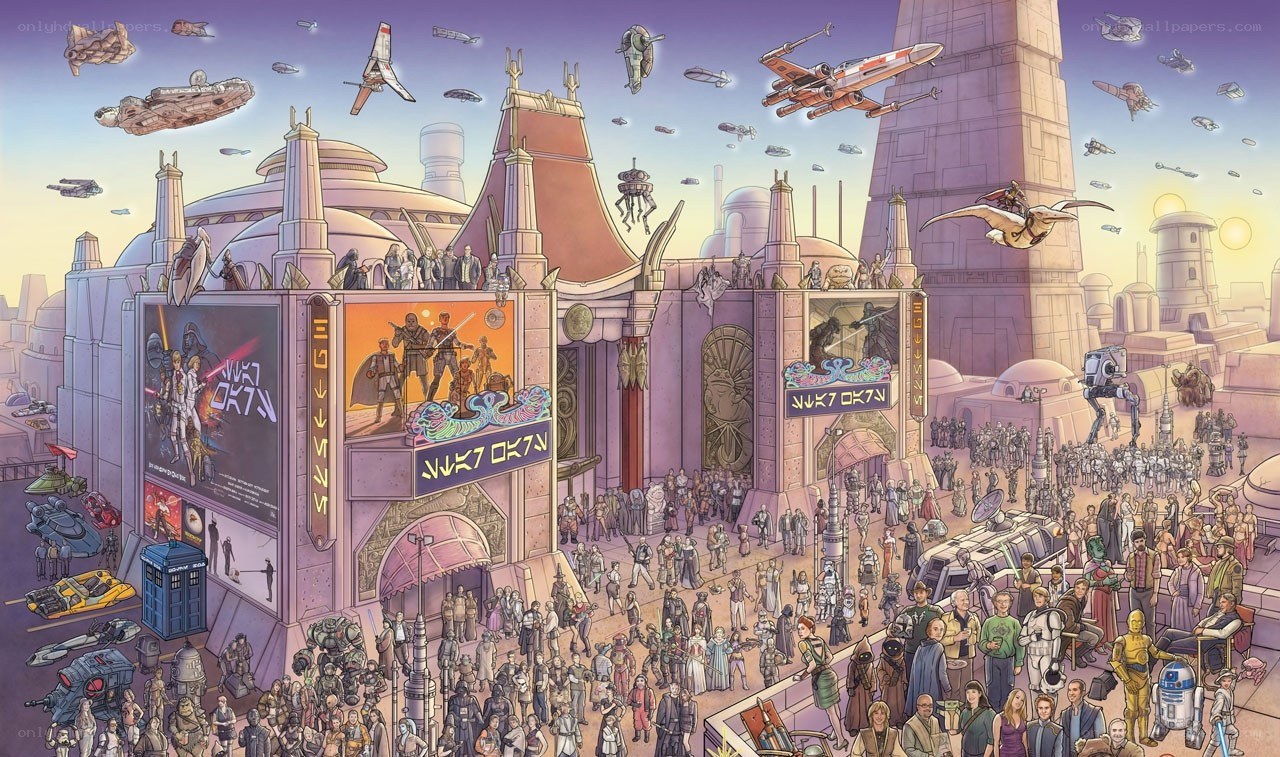 Star Wars fan art collage