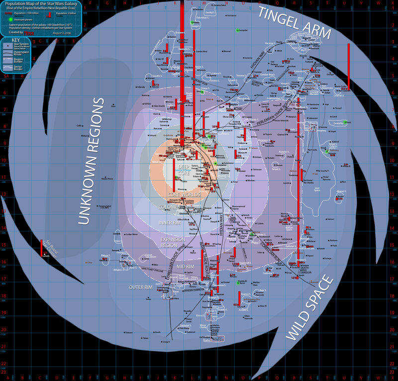 Star Wars Galaxy Population Map