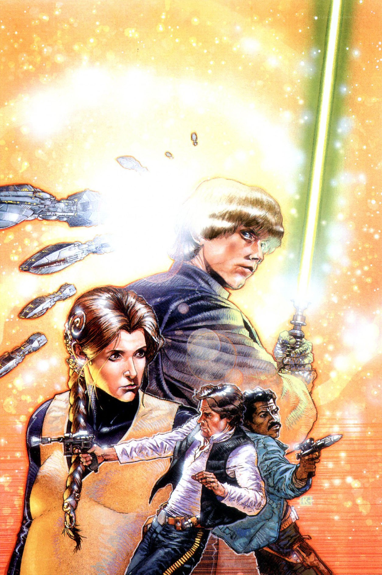 Star Wars heroes in battle