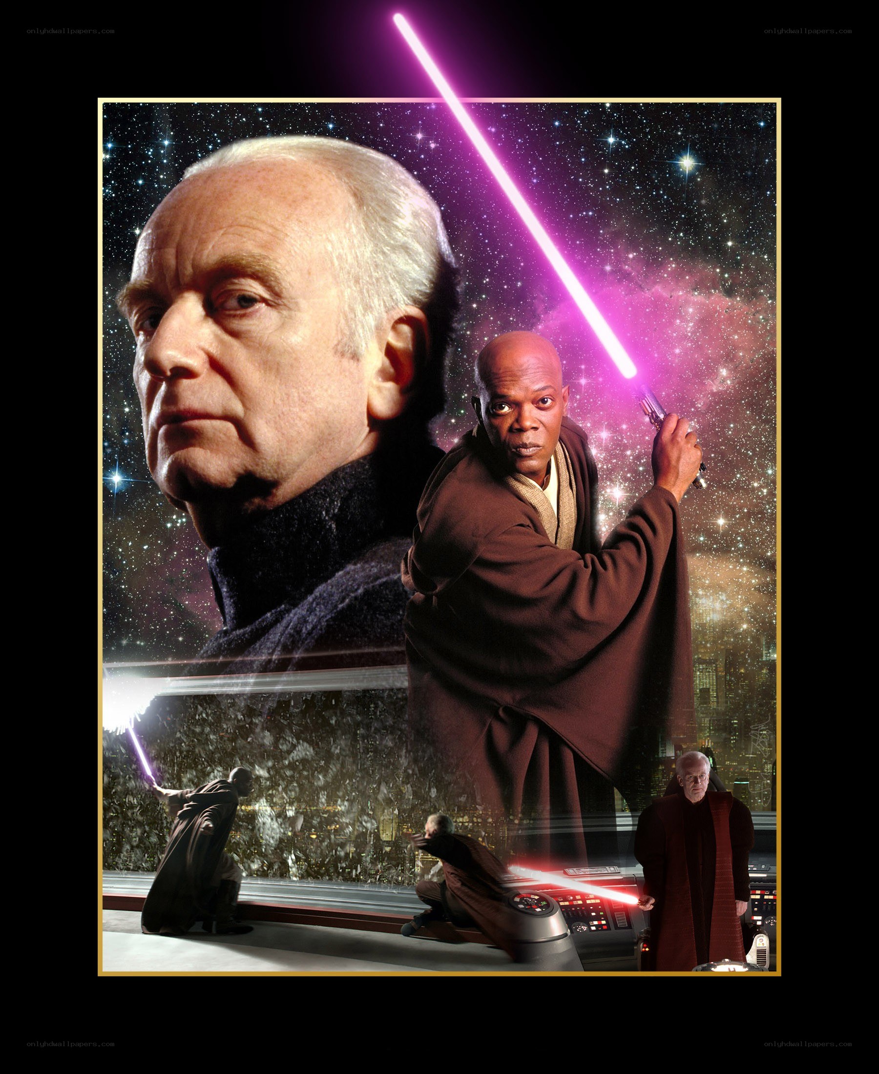 Star Wars lightsaber duel
