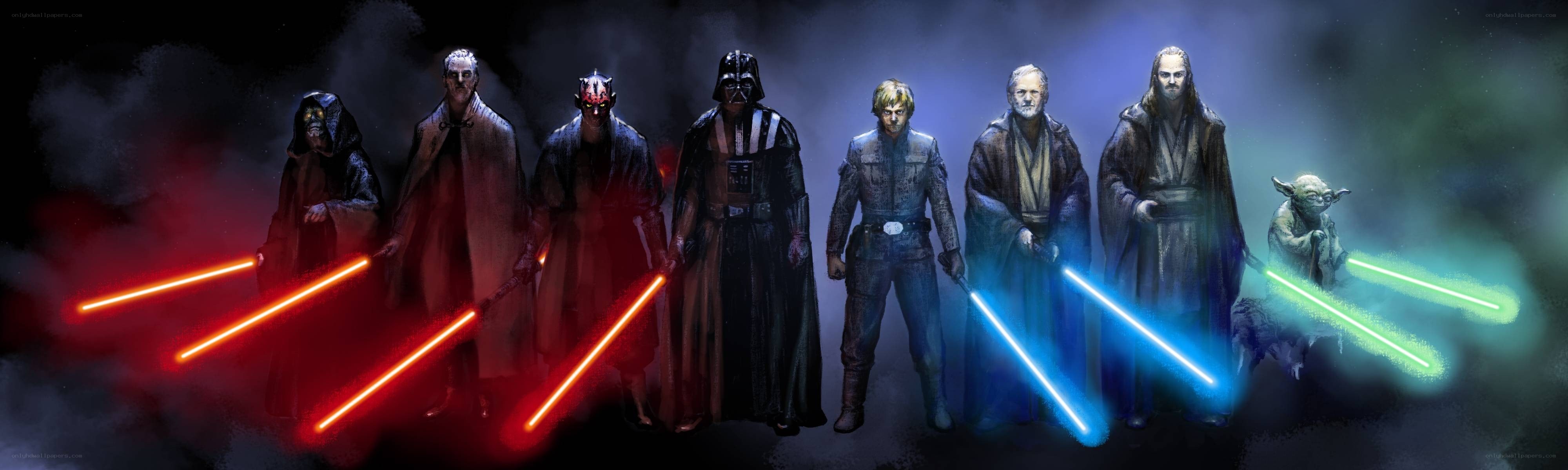 Star Wars lightsaber duel