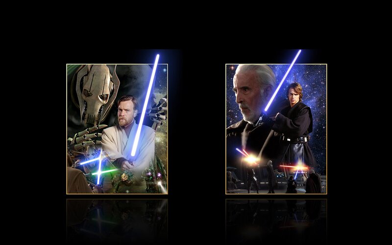 Star Wars lightsaber duels