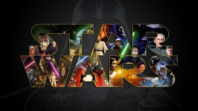 Star Wars Logo Collage — Black