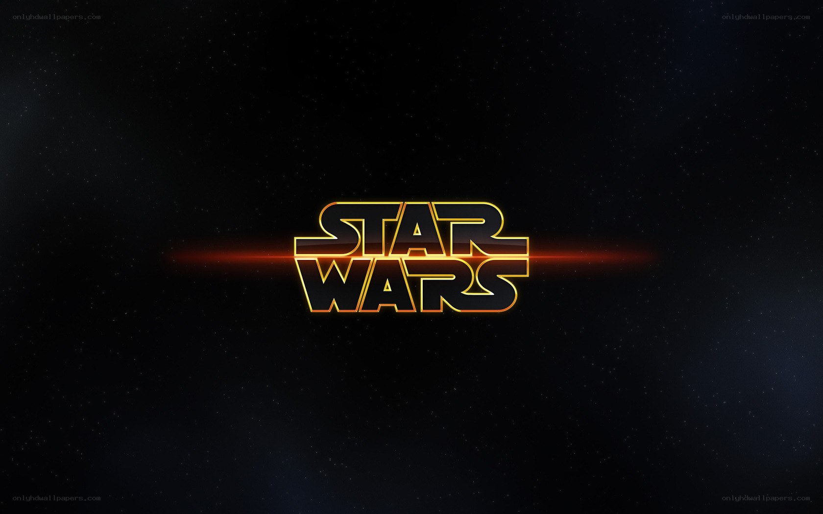 Star Wars logo on space background