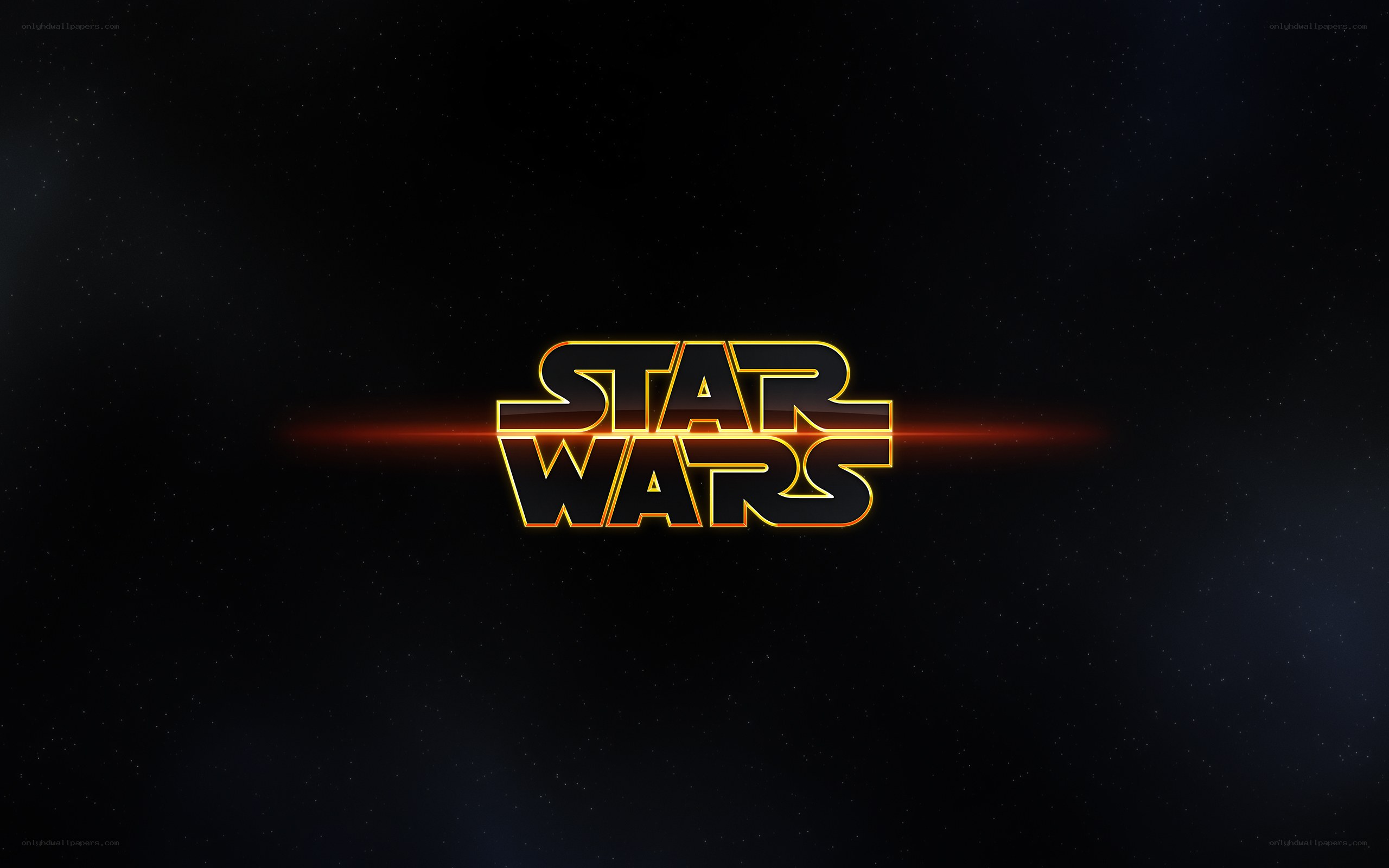Star Wars logo on space background