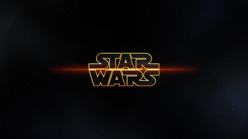 Star Wars logo on space background