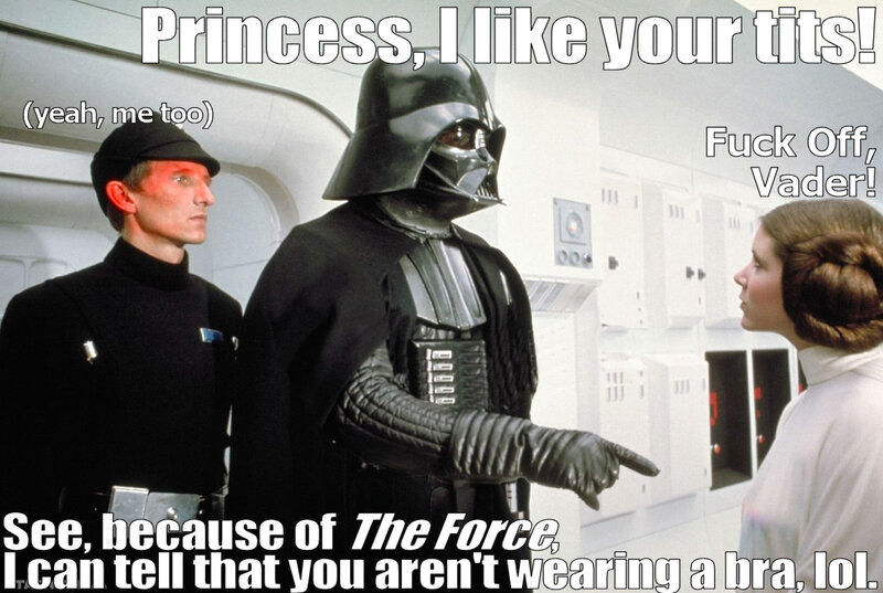 Star Wars meme with text