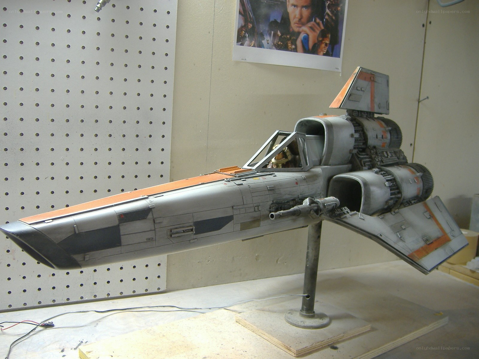 Star Wars model on display