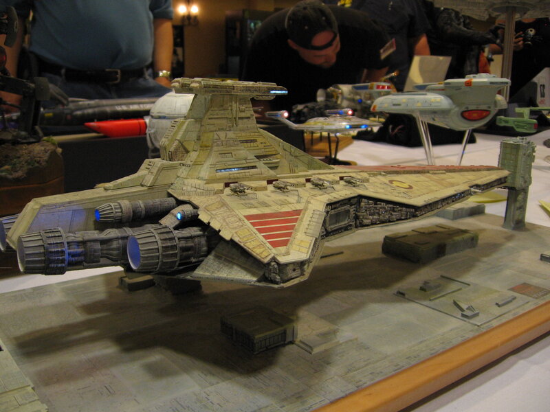 Star Wars model ship display