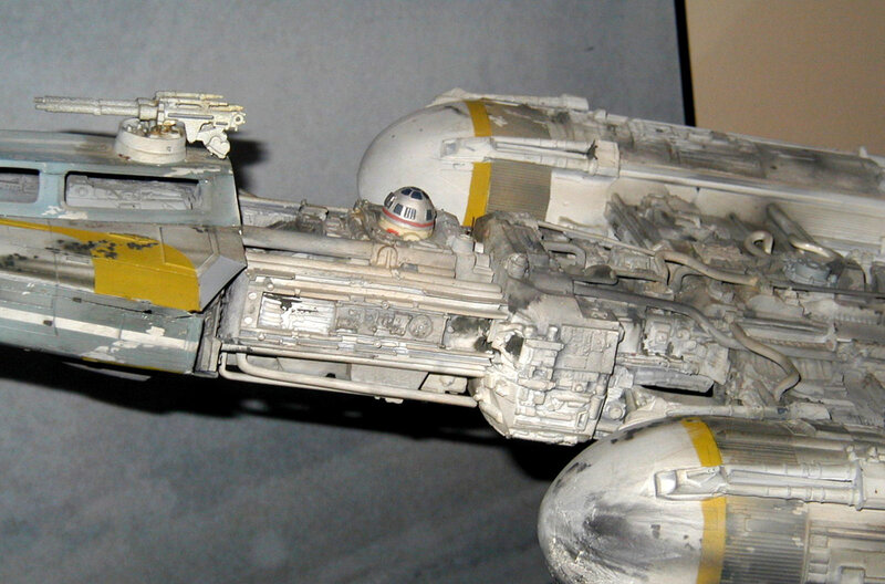 Star Wars model with battle damage