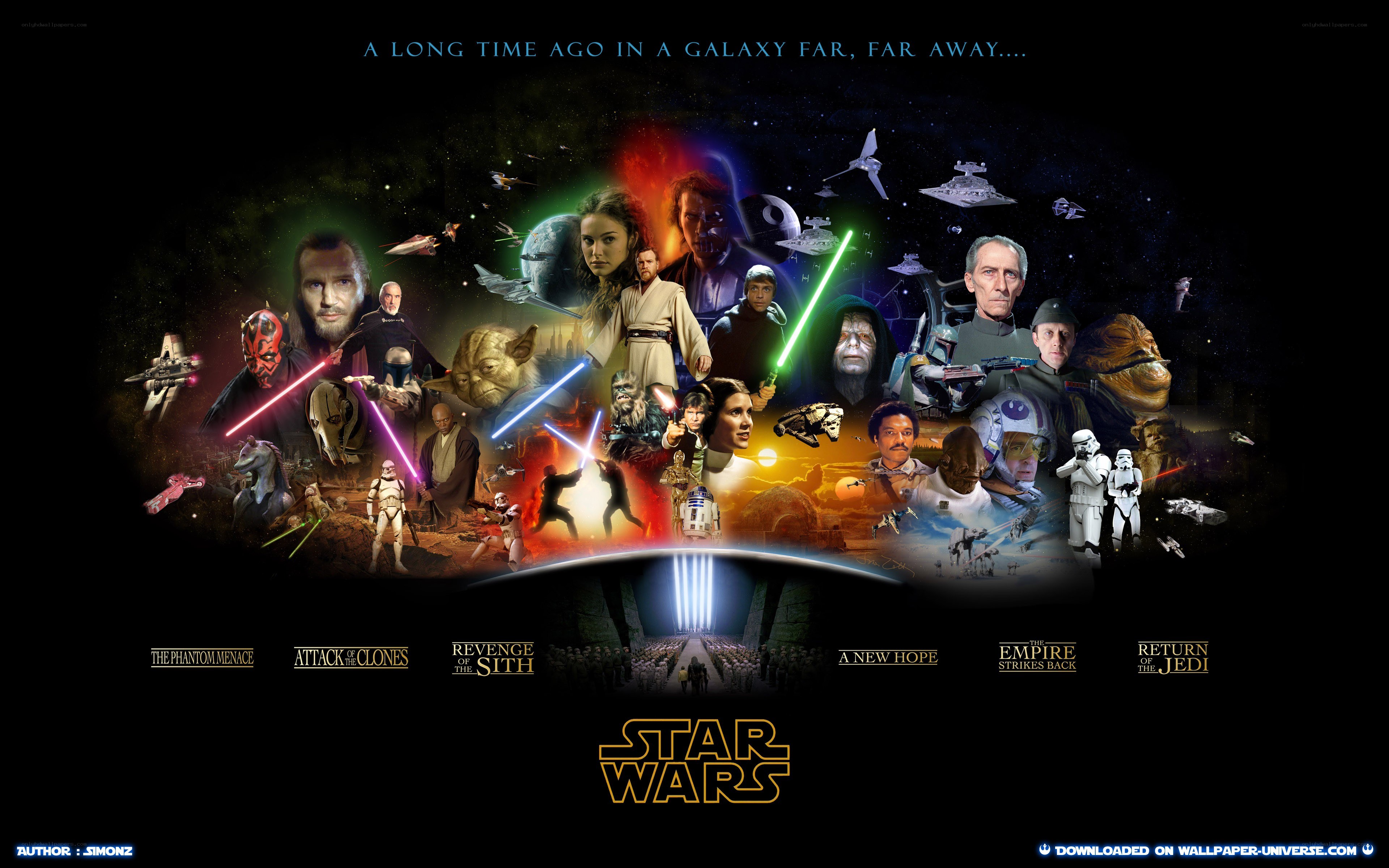 Star Wars movie collage