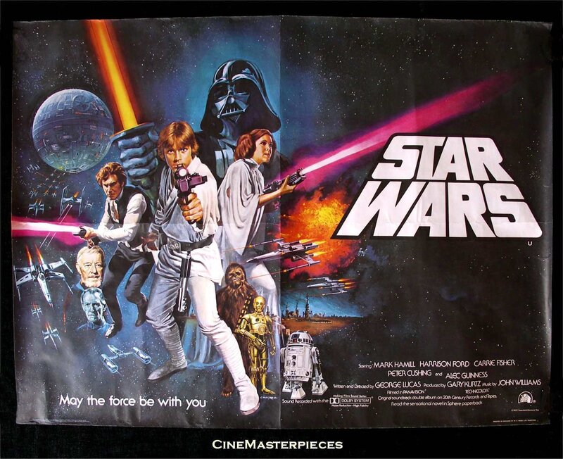 Star Wars Movie Poster — Black, Dramatic