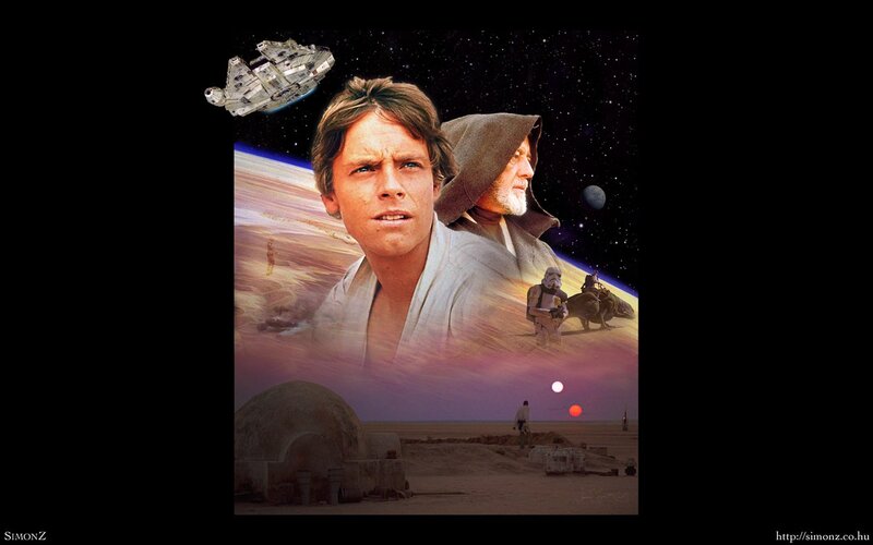 Star Wars movie poster collage