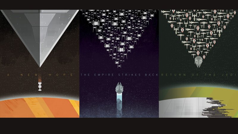 Star Wars Movie Posters — Black, Dramatic, Night