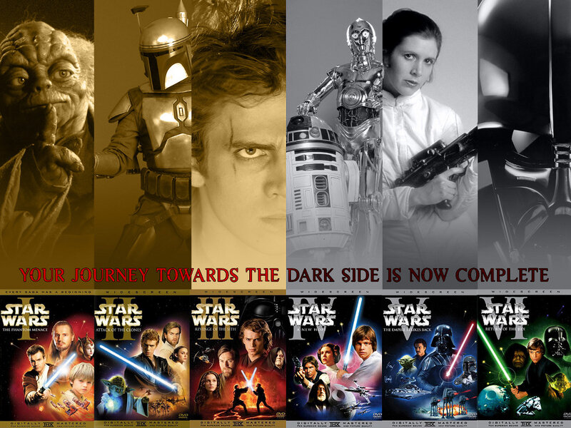 Star Wars Movie Posters — Black