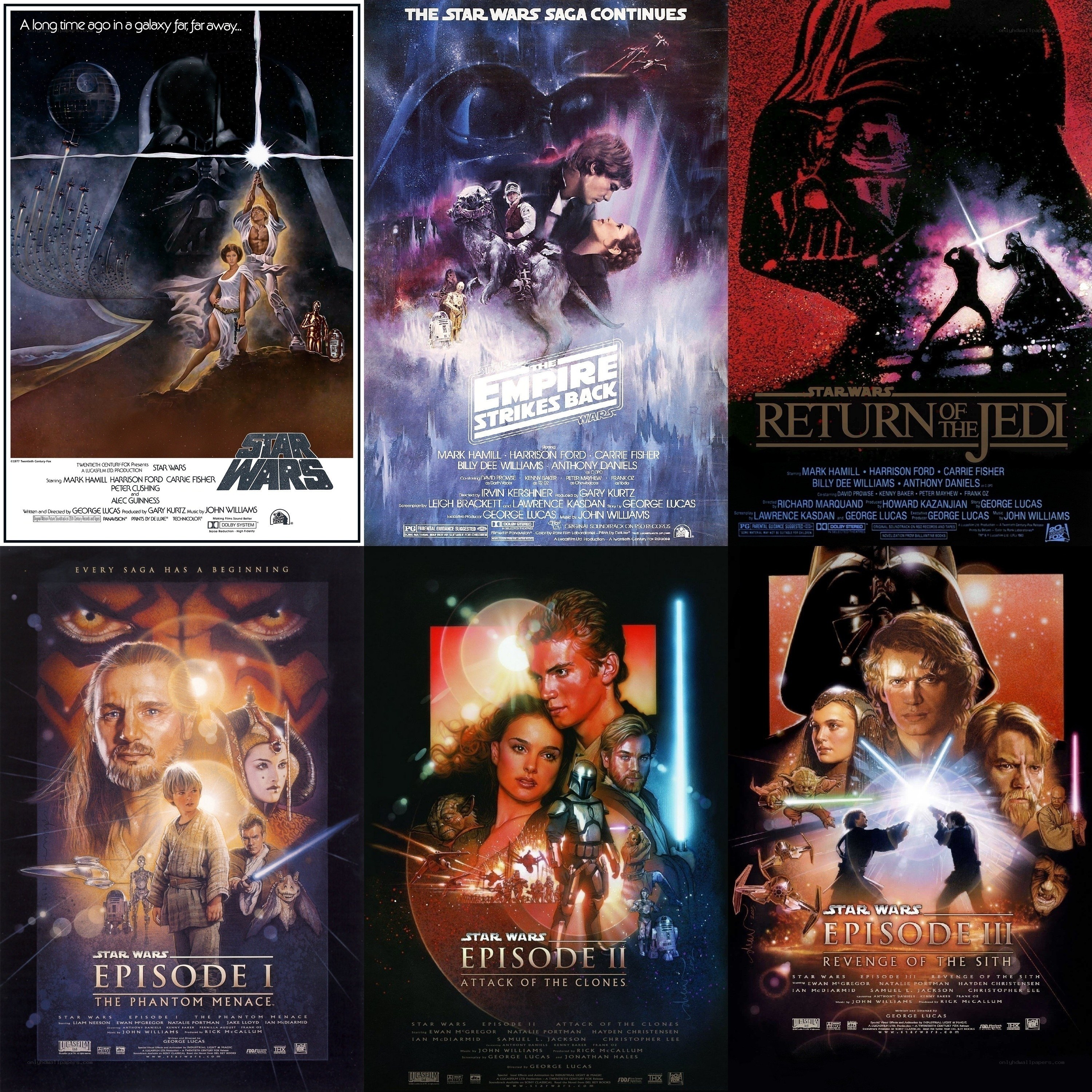 Star Wars movie posters collection