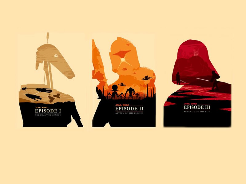 Star Wars Movie Posters — Orange