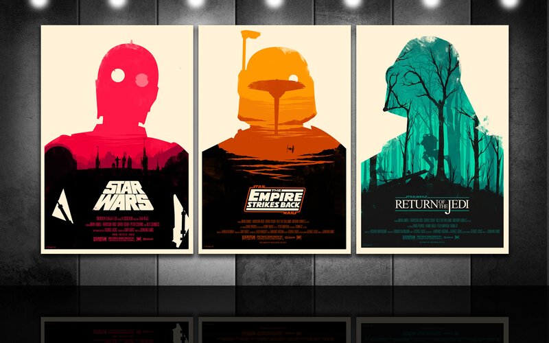 Star Wars Movie Posters — Red, Dramatic, Sunset