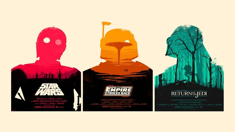 Star Wars Movie Posters — Red, Dramatic