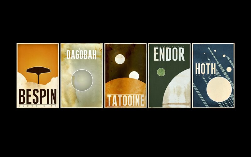 Star Wars planet posters