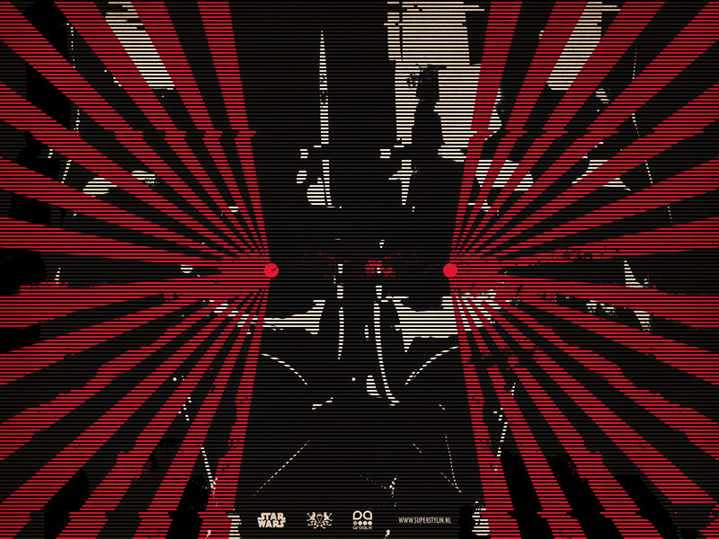 Star Wars poster with red rays