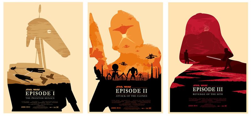 Star Wars prequel trilogy posters