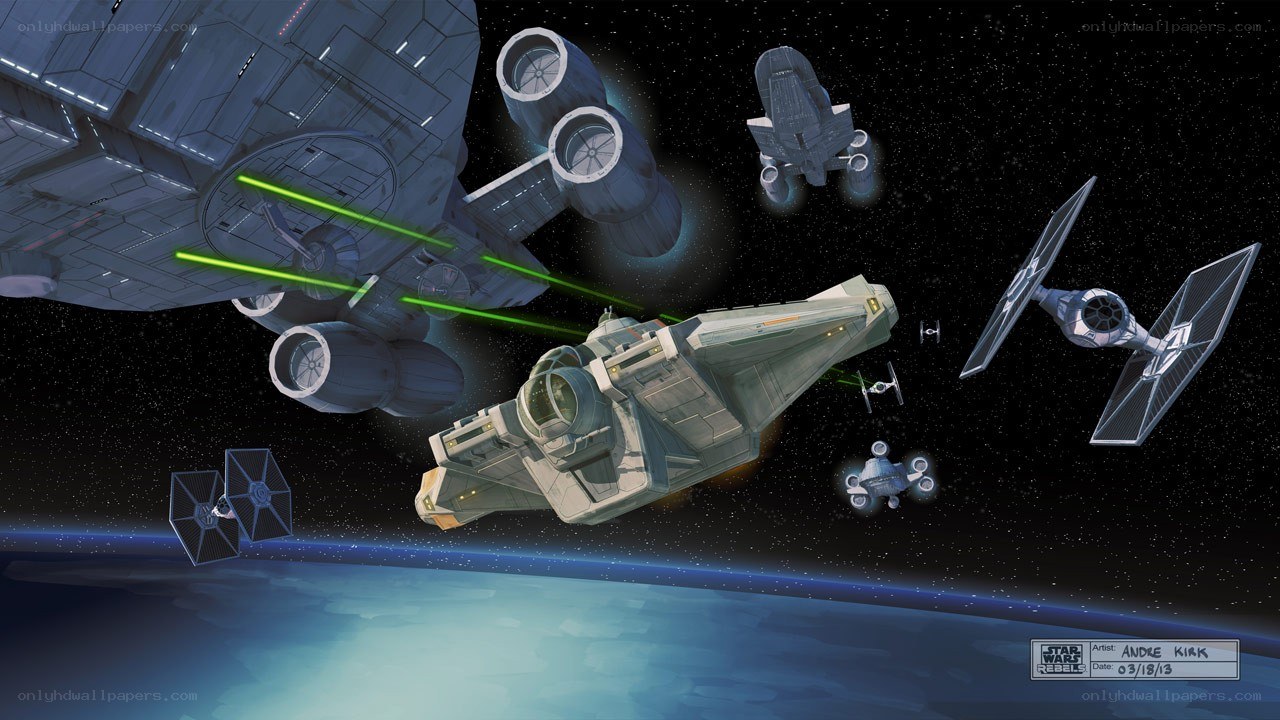 Star Wars Rebels space battle