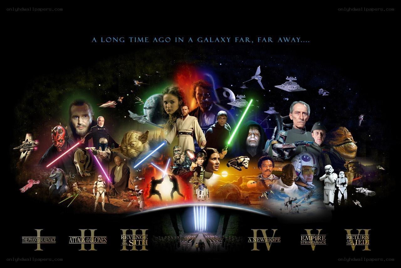 Star Wars saga collage