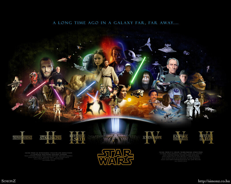 Star Wars saga collage