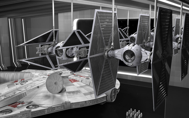 Star Wars Ships in Display