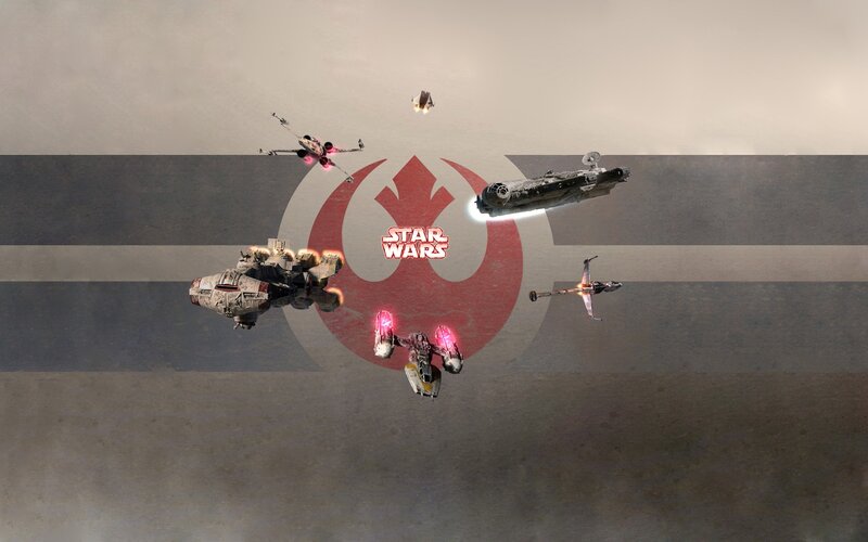 Star Wars Ships in Formation — Gray