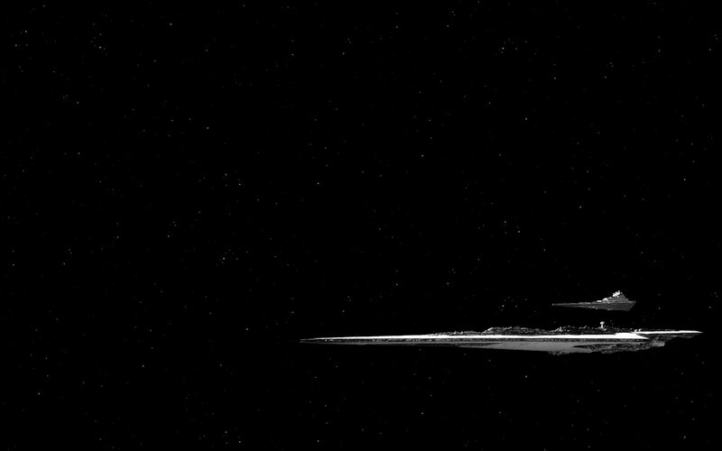 Star Wars ships in space