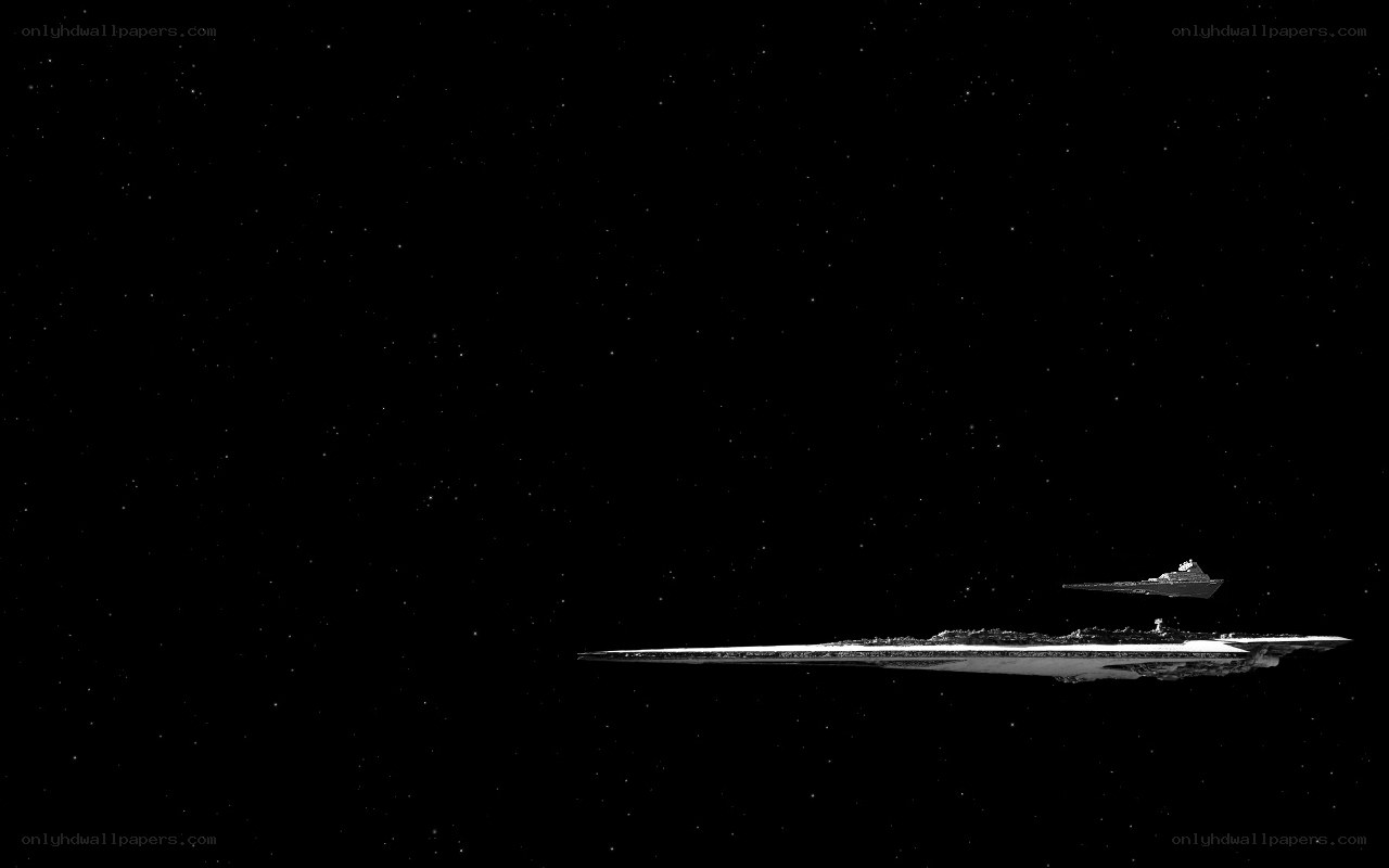 Star Wars ships in space