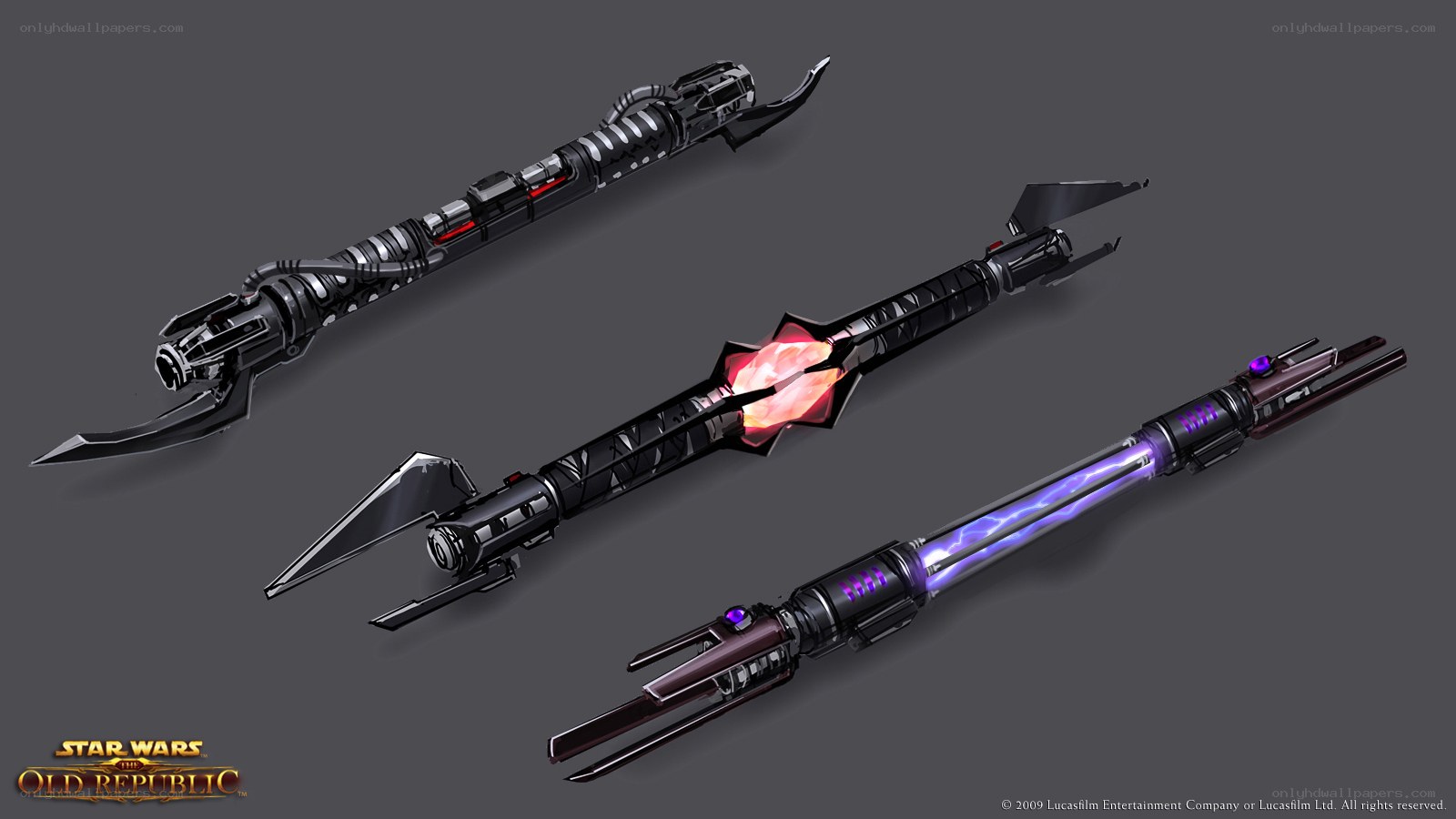Star Wars Sith lightsabers