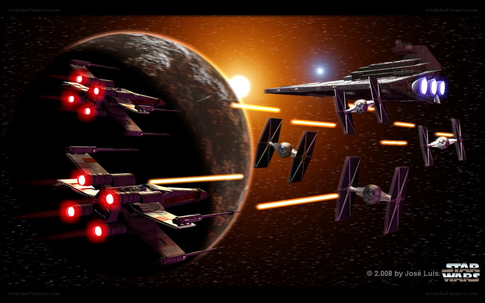 Star Wars space battle