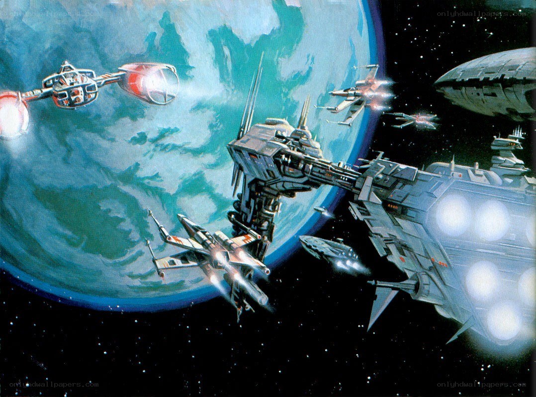 Star Wars space battle