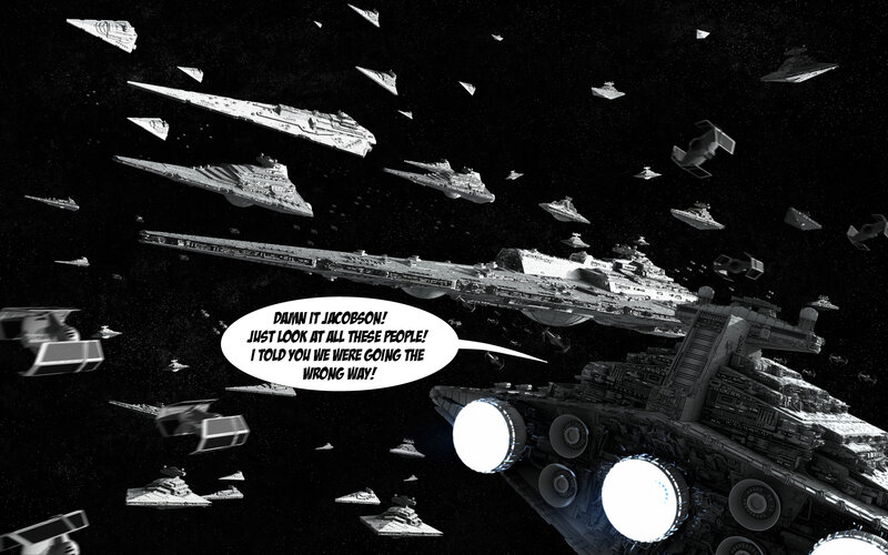 Star Wars space battle