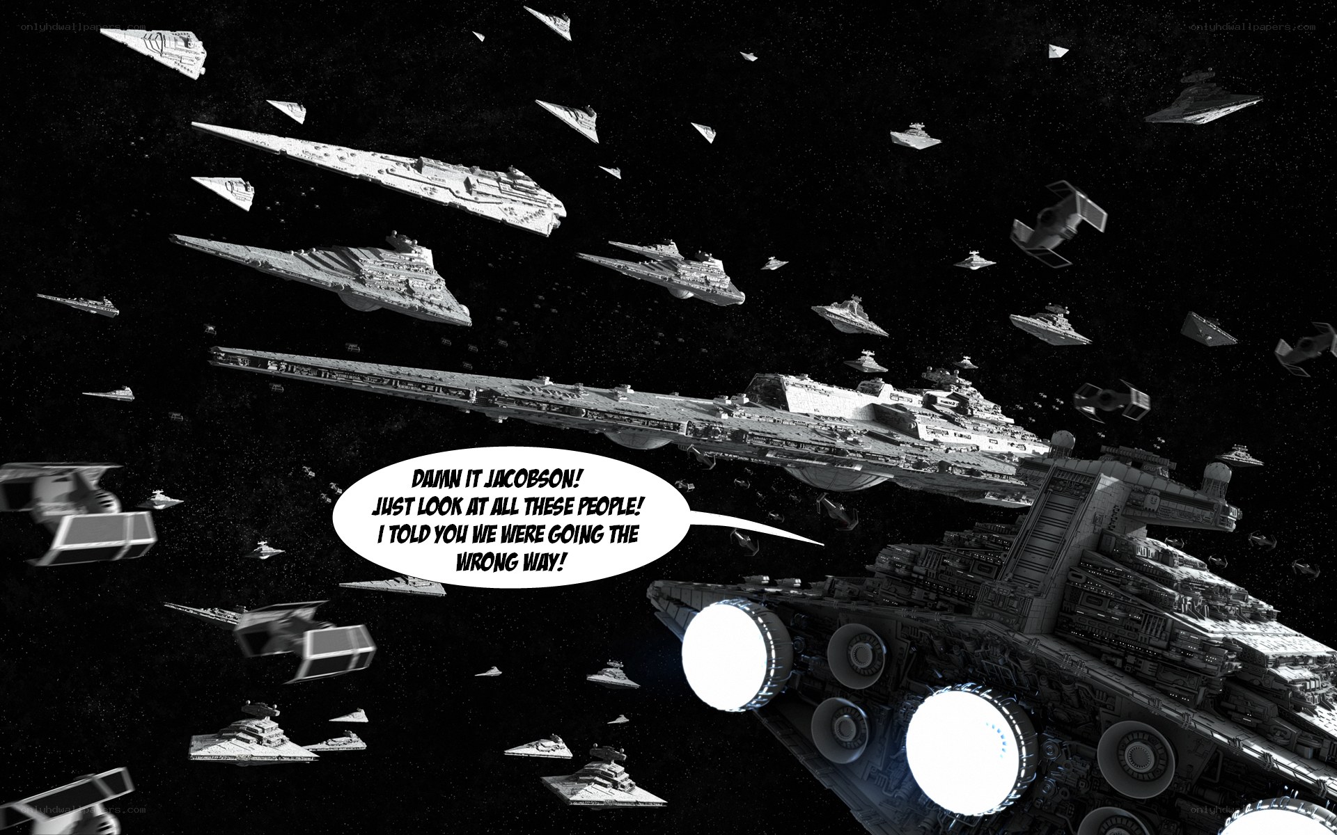 Star Wars space battle