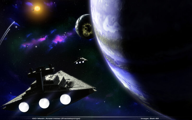 Star Wars space scene