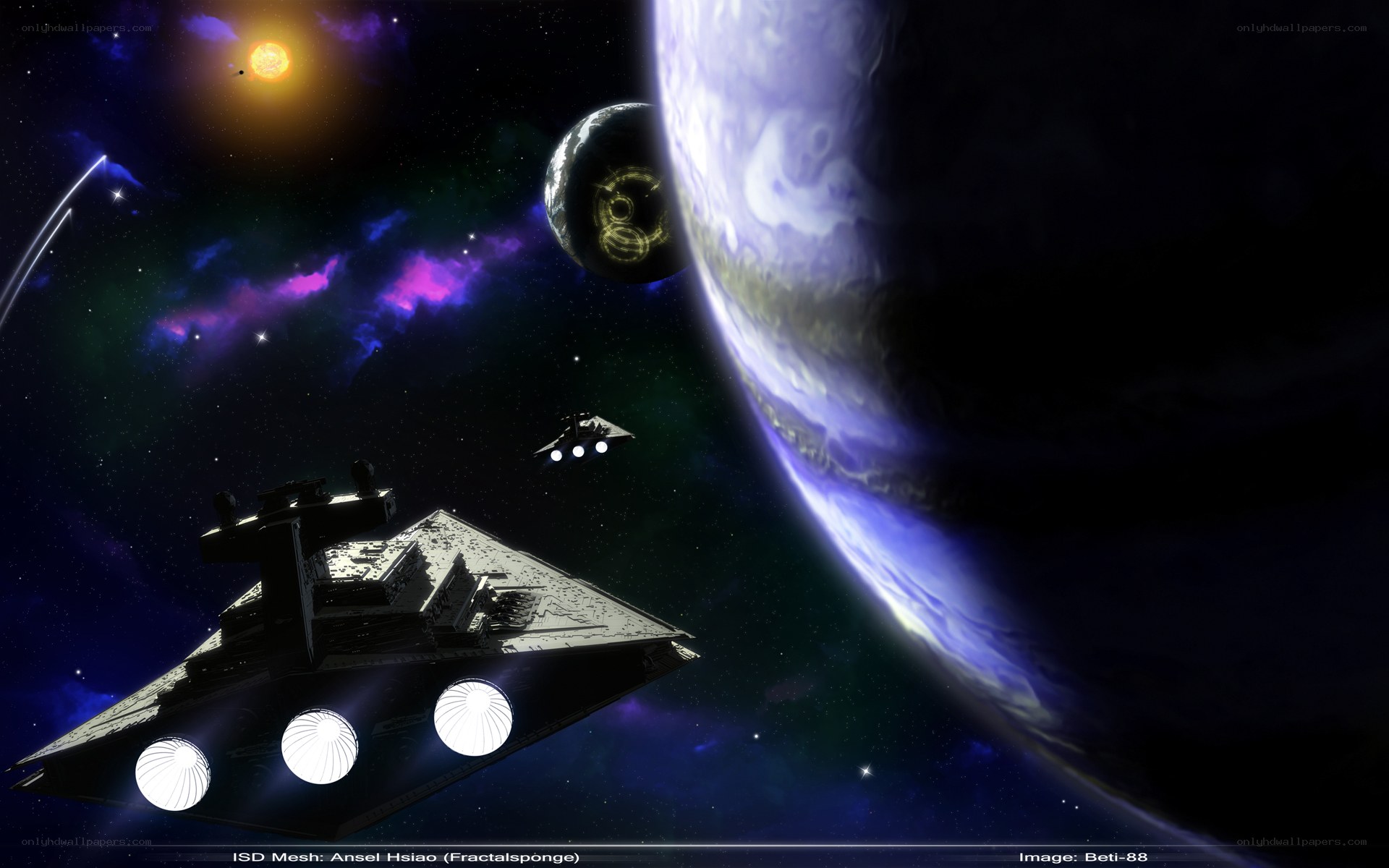 Star Wars space scene