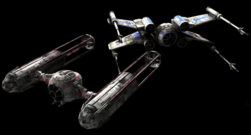 Star Wars spacecraft models