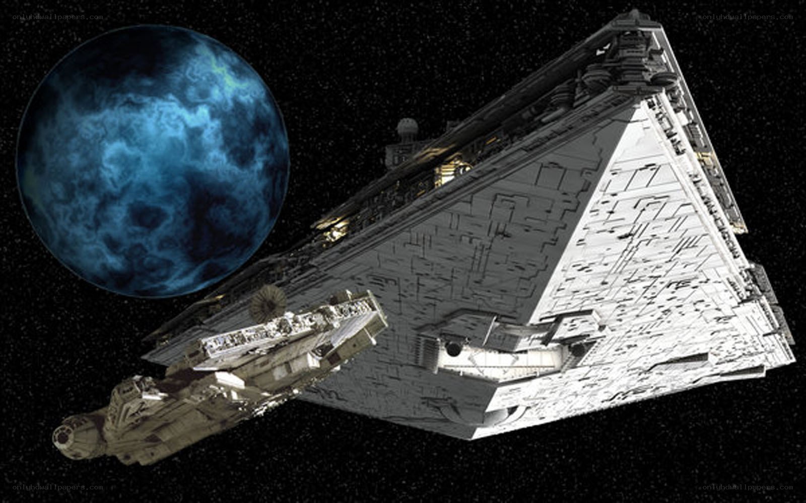 Star Wars spaceship scene