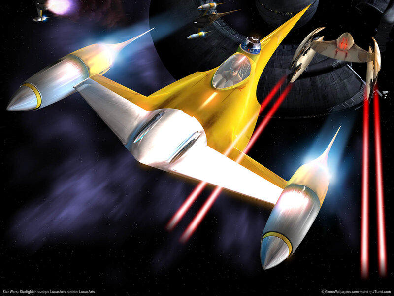 Star Wars starfighter battle