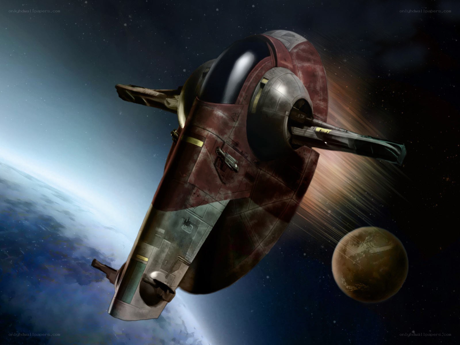 star wars starship in space