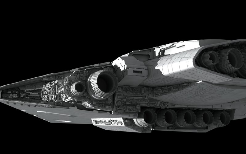 Star Wars starship model