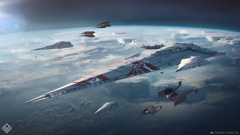 Star Wars Starships in Orbit — Gray