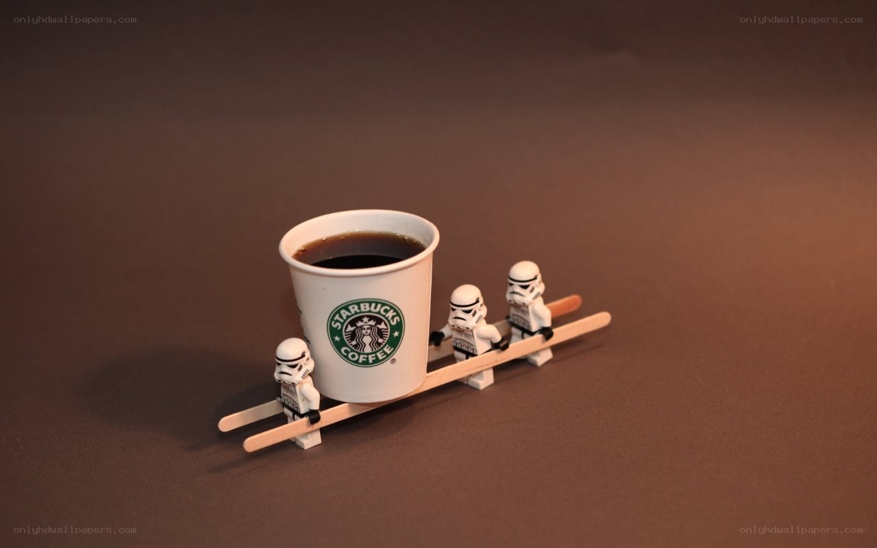 Star Wars stormtroopers with coffee