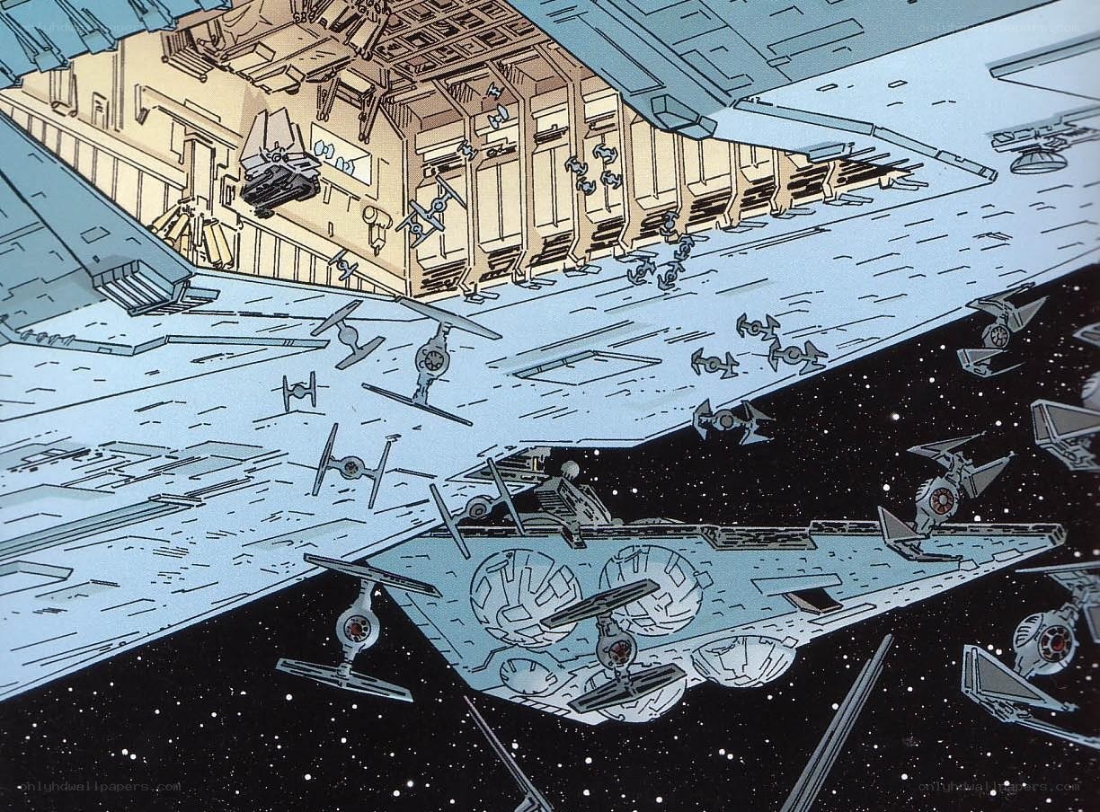 Star Wars TIE fighters in space